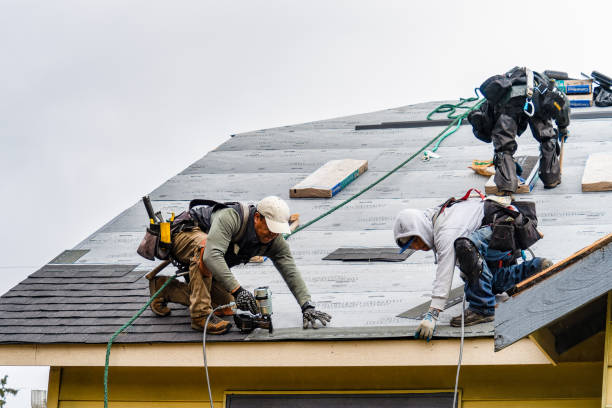 Professional Roofing technician working in Malden, MA